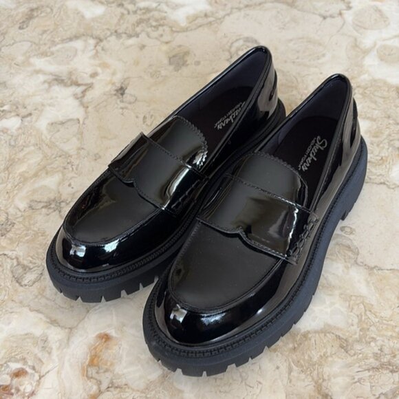 NEW! Sketchers Modern Rugged - Sweet Choice Patent Leather Loafers Memory Foam - Picture 3 of 13